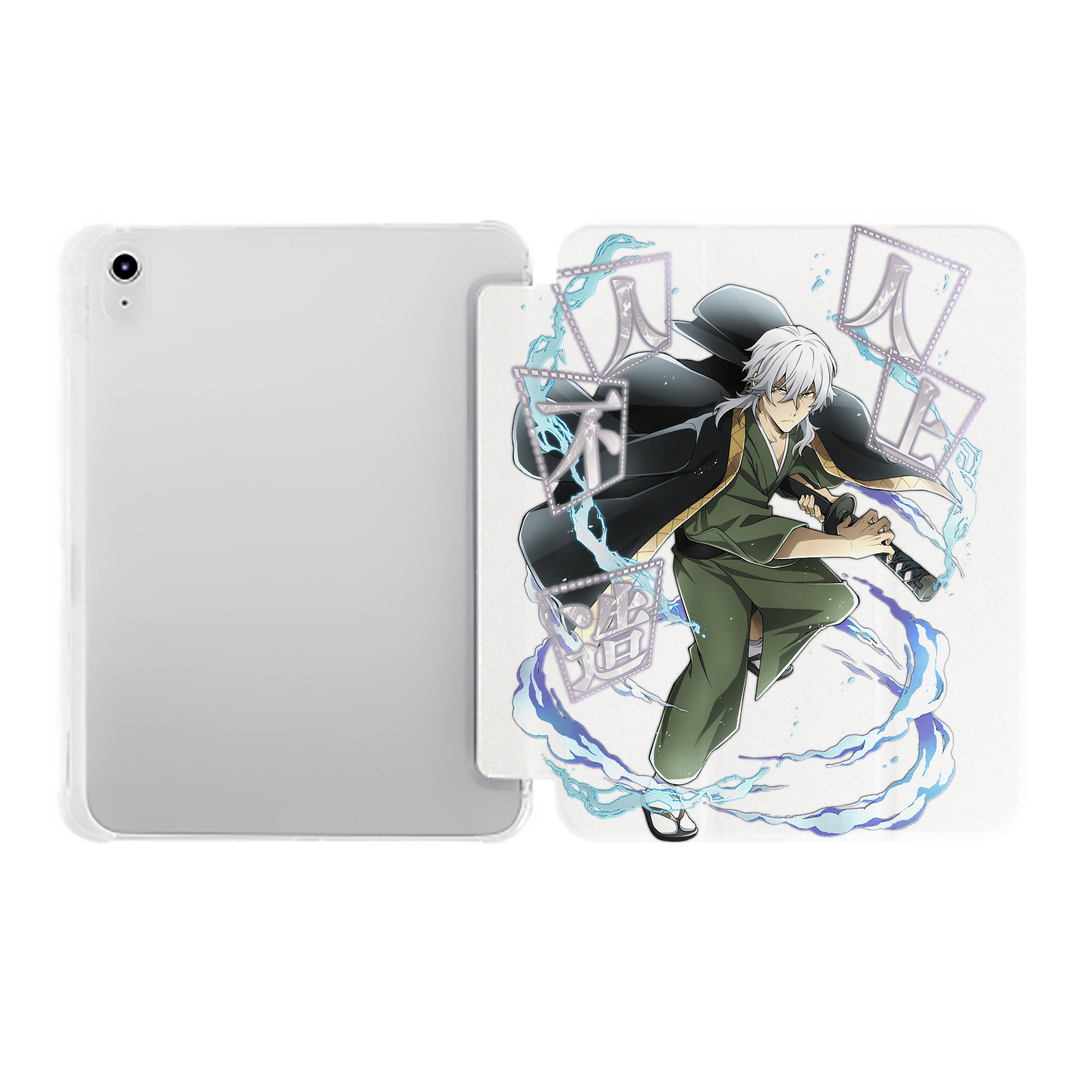 （画像用） 文豪ストレイドッグス Bungo Stray Dogs IPad ケース ペン収納付き 三つ折りスタンド PUレザー×シリコン 対応機種9.5/10.5/10.9インチ